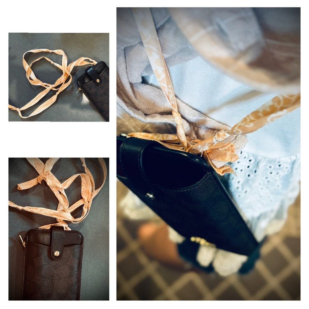 ๐ Pearl-Esque Patchwork Fabric Rag Neck Scarf Multi-Use Styling Accessory - Picture 10 of 13